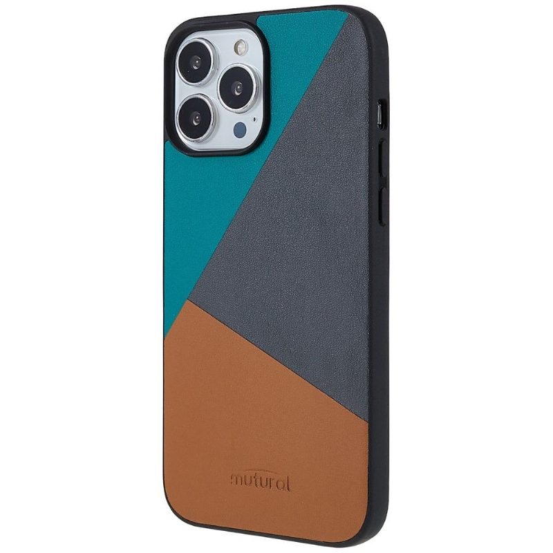 Kuori iPhone 13 Pro Alkuperäinen Tricolor Faux Leather