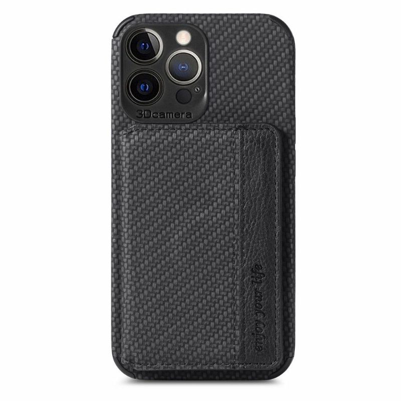 Kuori iPhone 13 Pro Hemming Carbon Fiber -korttipidike