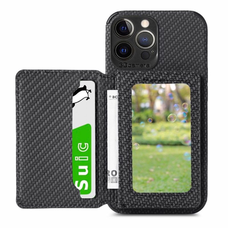 Kuori iPhone 13 Pro Hemming Carbon Fiber -korttipidike