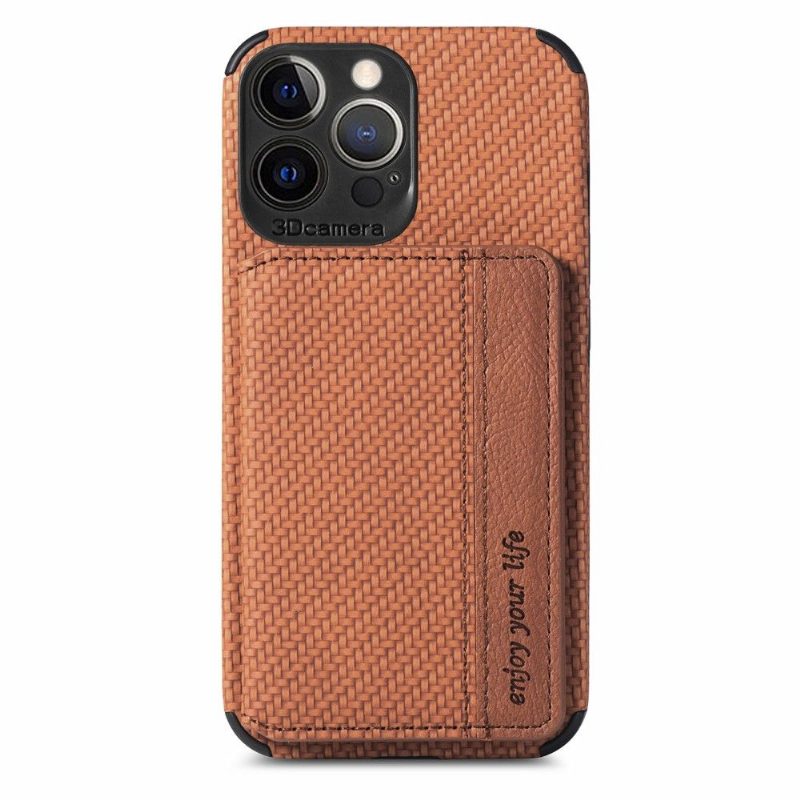 Kuori iPhone 13 Pro Hemming Carbon Fiber -korttipidike