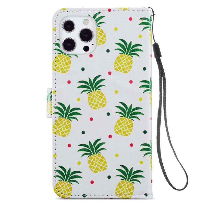 Nahkakotelo iPhone 13 Pro Ananas