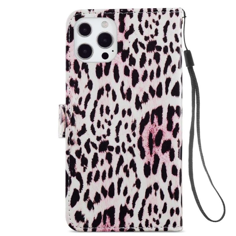 Nahkakotelo iPhone 13 Pro Murtumaton Puhelinkuoret Leopard-kuvio