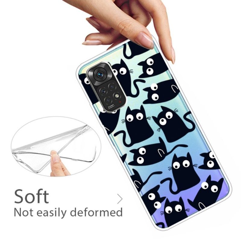 Case Xiaomi Redmi Note 11 Pro / 11 Pro 5G Murtumaton Puhelinkuoret Black Cats -kuva