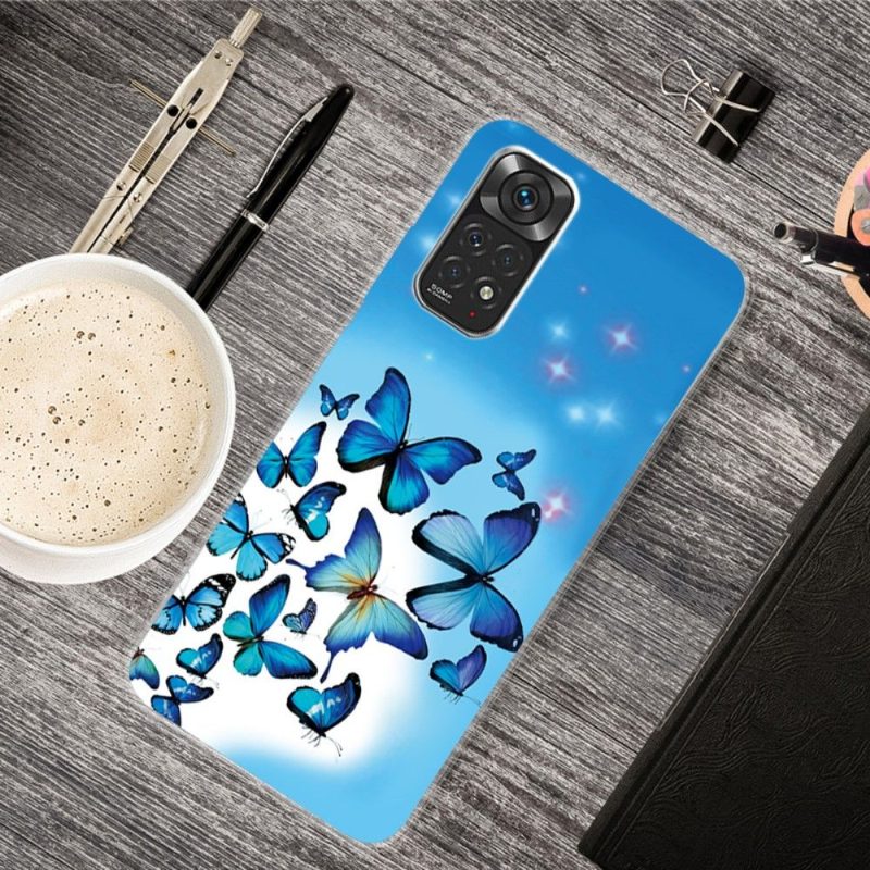 Case Xiaomi Redmi Note 11 Pro / 11 Pro 5G Murtumaton Puhelinkuoret Siniset Perhoset