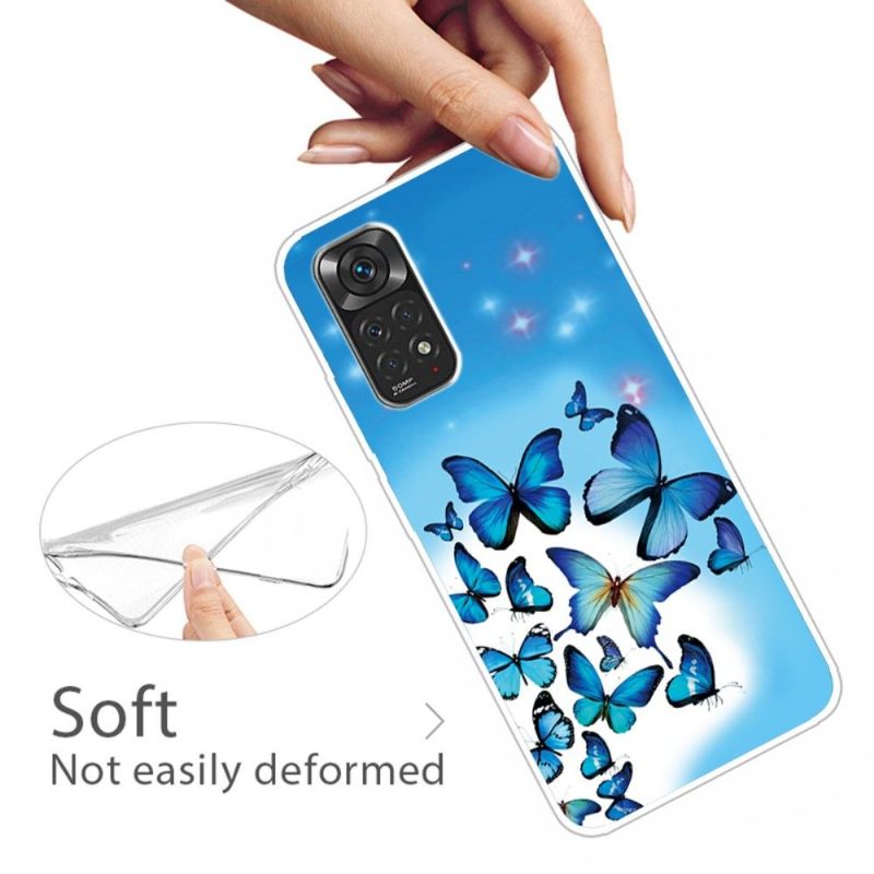 Case Xiaomi Redmi Note 11 Pro / 11 Pro 5G Murtumaton Puhelinkuoret Siniset Perhoset