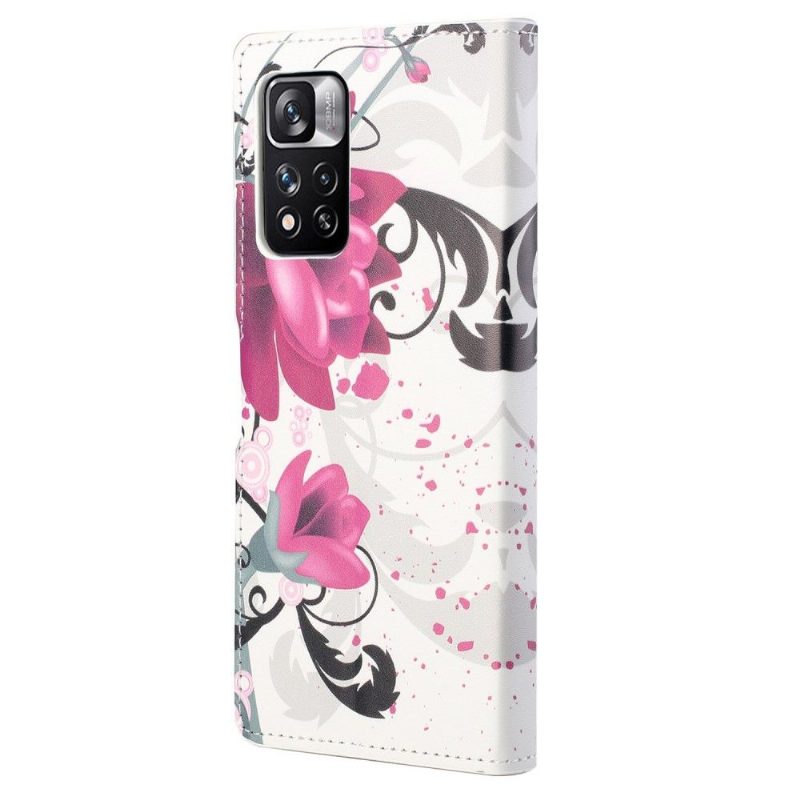 Flip Case Xiaomi Redmi Note 11 Pro / 11 Pro 5G Hemming Lotus Flowers