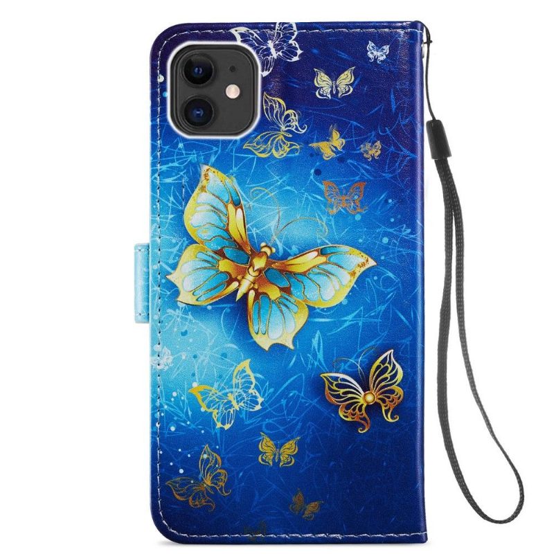 Kotelot iPhone 11 Golden Butterfly