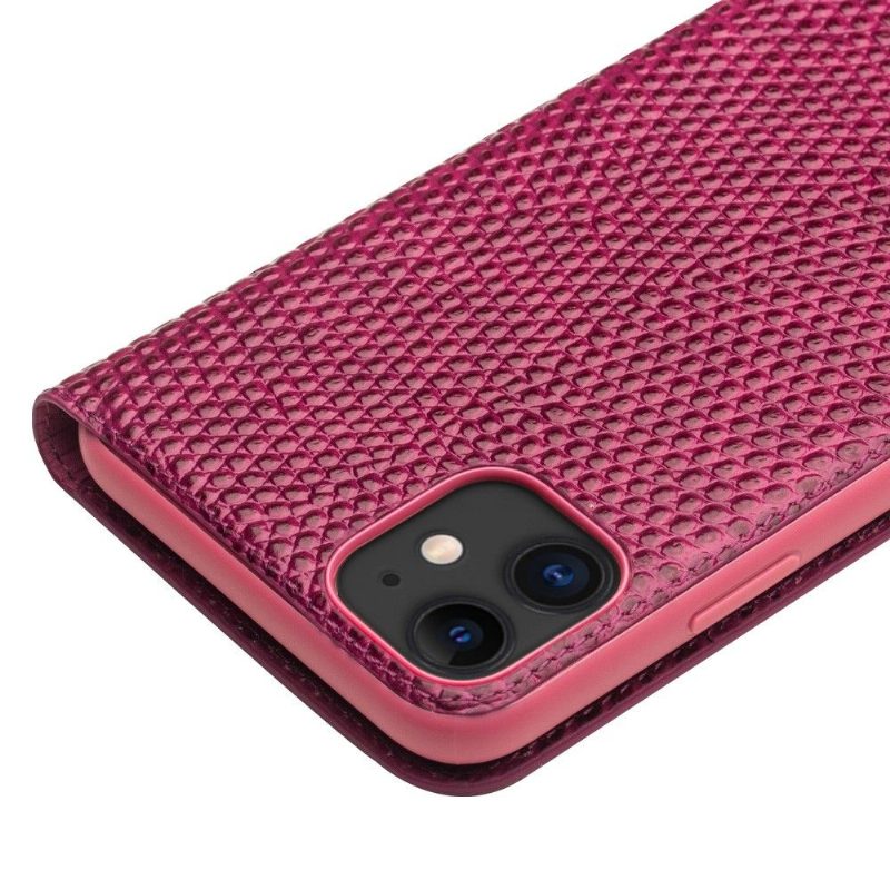 Kotelot iPhone 11 Suojakuori Croc Effect Aito Nahka - Vaaleanpunainen