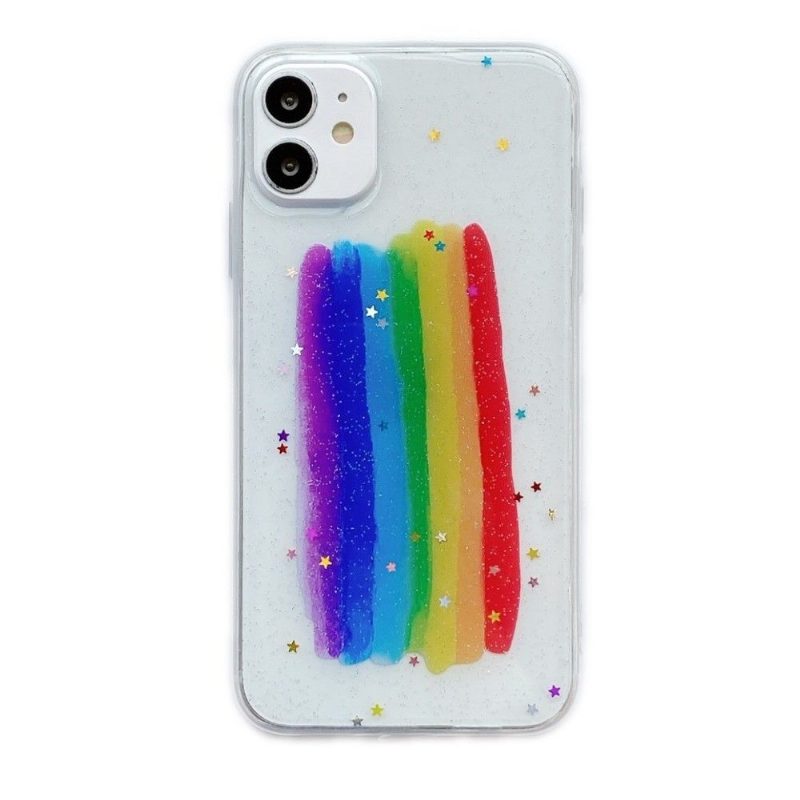 Kuori iPhone 11 Alkuperäinen Rainbow Glitter