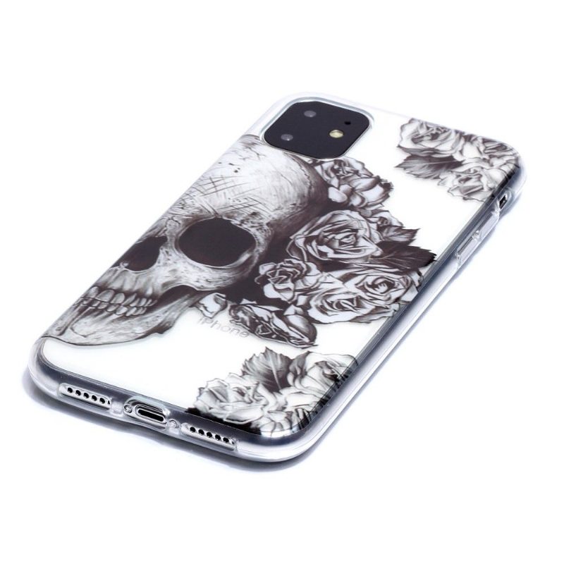 Kuori iPhone 11 Skull Flower