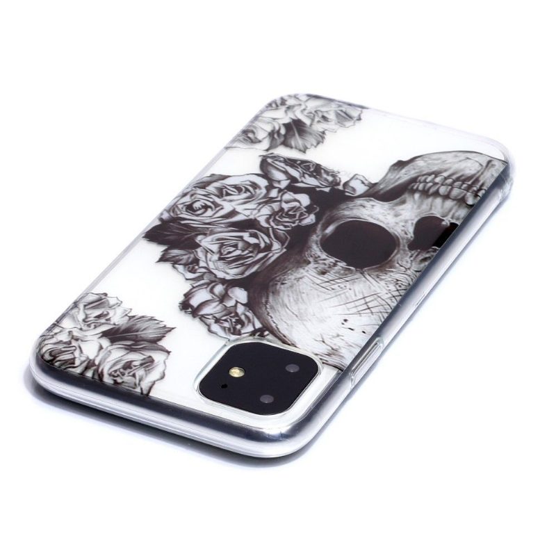 Kuori iPhone 11 Skull Flower