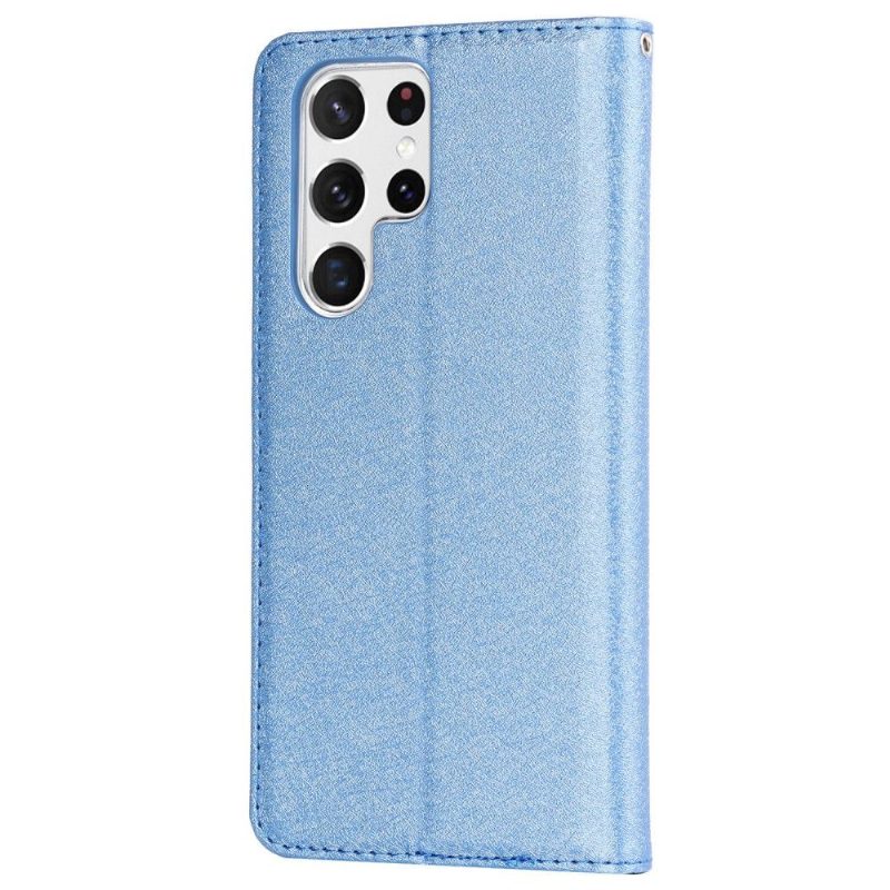 Flip Case Samsung Galaxy S22 Ultra 5G Hemming Kotelot Flip Blue Moon Flap -korttikotelo