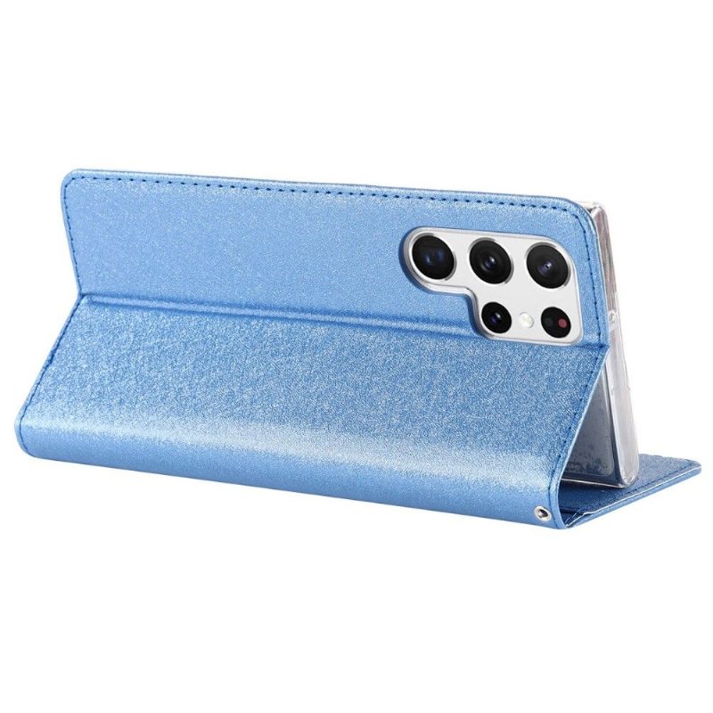 Flip Case Samsung Galaxy S22 Ultra 5G Hemming Kotelot Flip Blue Moon Flap -korttikotelo