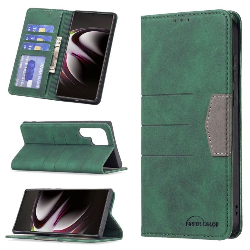 Kotelot Samsung Galaxy S22 Ultra 5G Binfen Color Flip Faux Leather