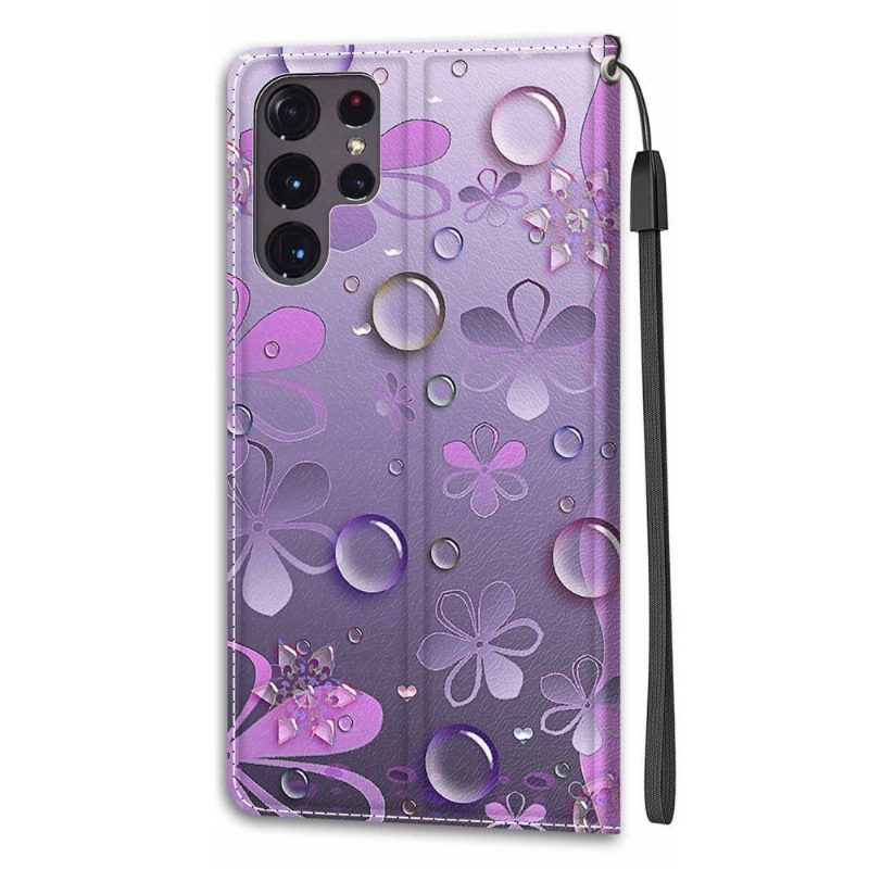 Kotelot Samsung Galaxy S22 Ultra 5G Purple Flowers -kuva