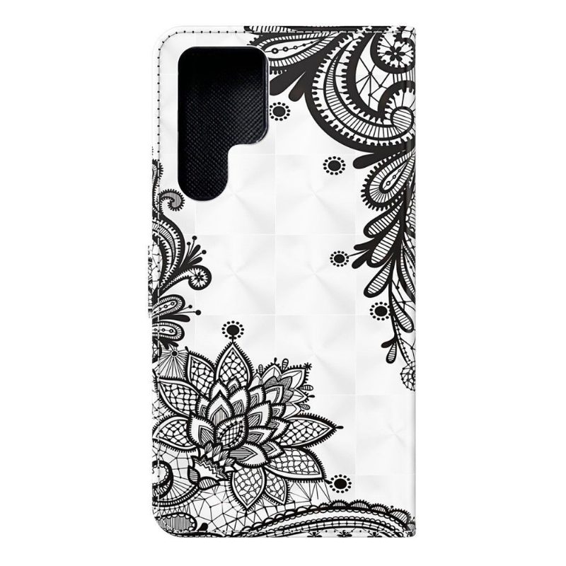 Kotelot Samsung Galaxy S22 Ultra 5G Suojakuori Flowers Lace