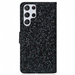 Kotelot Samsung Galaxy S22 Ultra 5G Suojakuori Glitter-korttikotelo