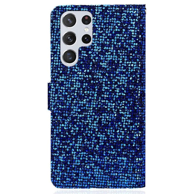 Kotelot Samsung Galaxy S22 Ultra 5G Suojakuori Glitter-korttikotelo