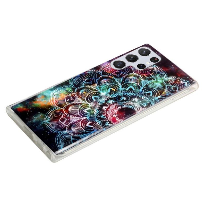 Kuori Samsung Galaxy S22 Ultra 5G Valoisa Värikäs Mandala