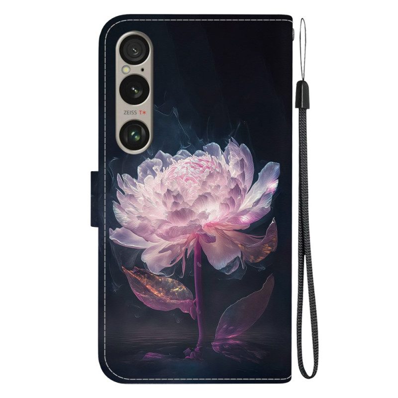 Nahkakotelo Sony Xperia 1 Vi Purppura Pioni