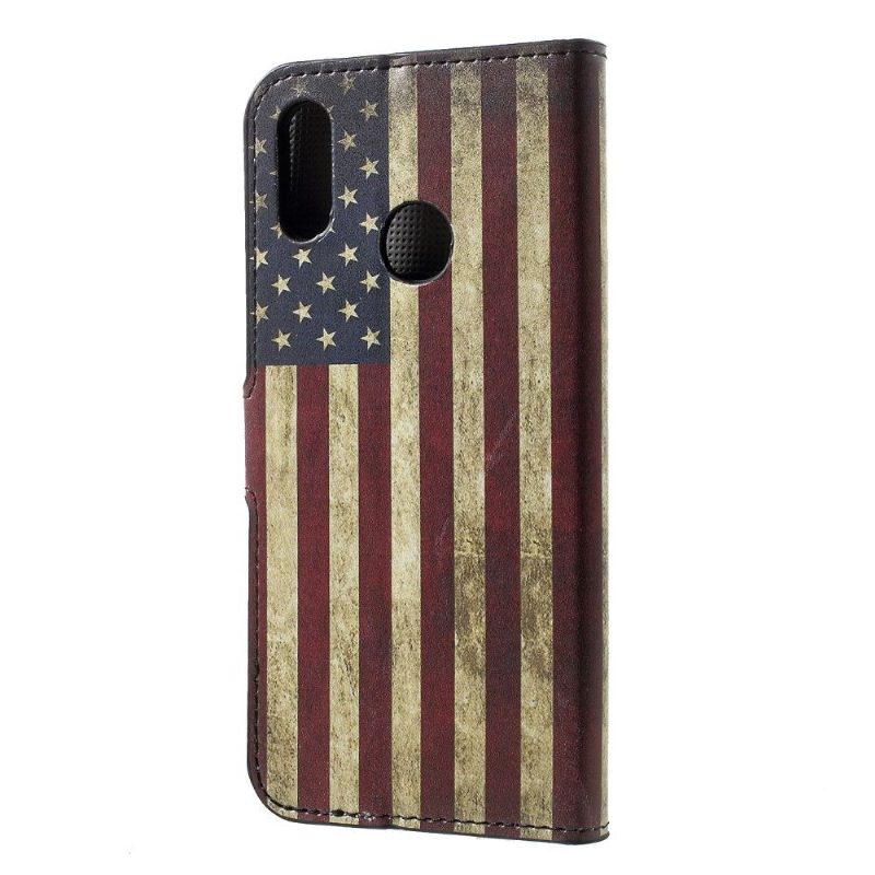 Kuoret Honor 10 Lite Vintage American Flag -korttikotelo