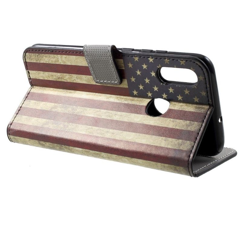 Kuoret Honor 10 Lite Vintage American Flag -korttikotelo