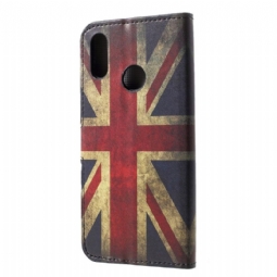 Nahkakuori Honor 10 Lite Hemming Vintage Britannian Lippu