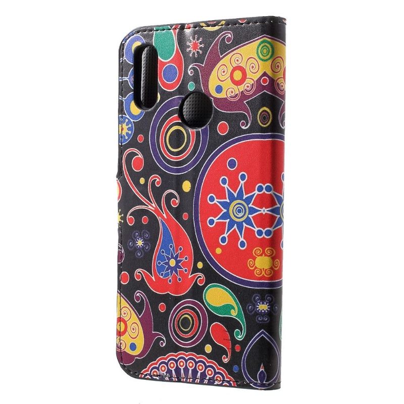 Nahkakuori Honor 10 Lite Paisley Pattern -korttikotelo