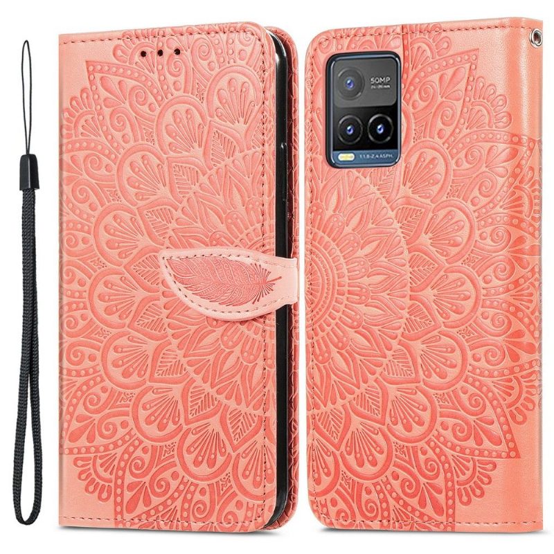 Flip Case Vivo Y21 / Y21s / Y33s Hemming Mandala Leaf