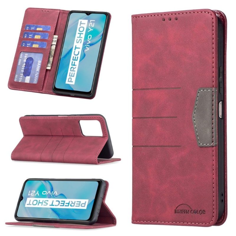 Kotelot Vivo Y21 / Y21s / Y33s Suojakuori Binfen Color Flip Faux Leather