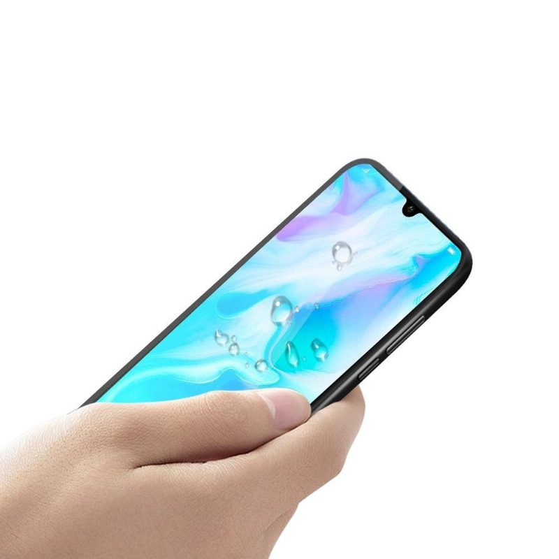 Huawei P30 Lite - Täysikokoinen Karkaistu Lasi Näytönsuoja - Musta