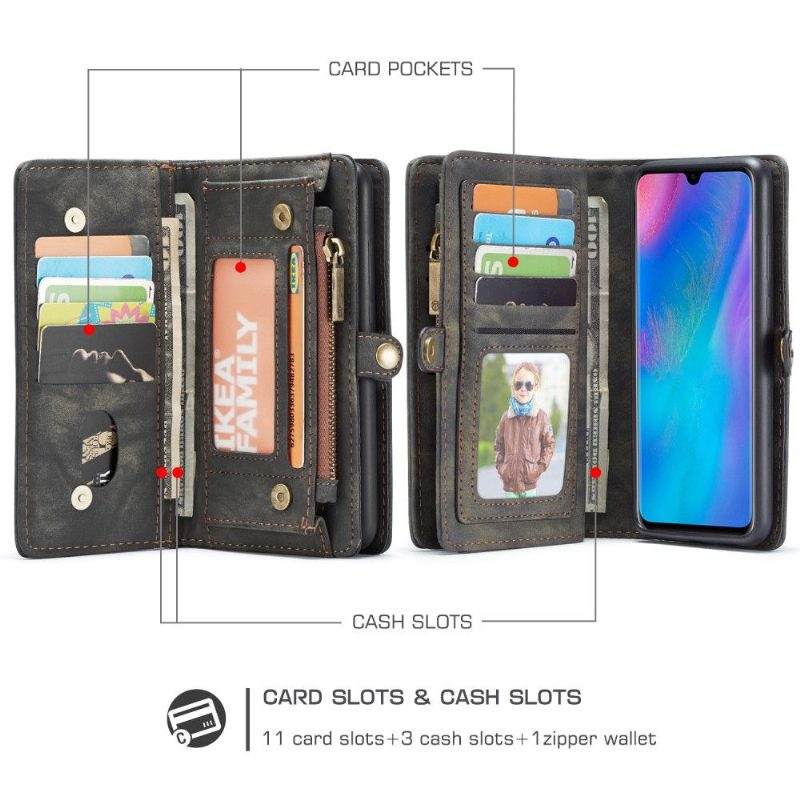 Kuori Flip Case Huawei P30 Lite Hemming Lompakkokuori Irrotettavalla Kuorella