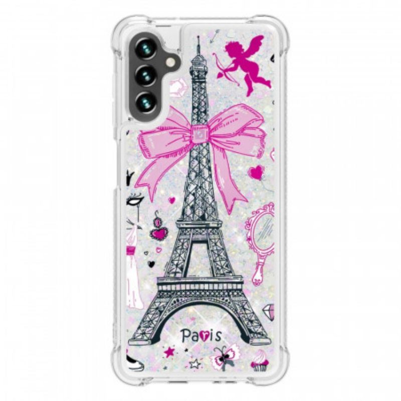 Kuori Samsung Galaxy A13 5G / A04s Eiffel-tornin Paljetteja