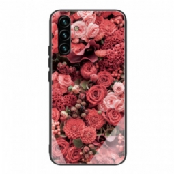 Kuori Samsung Galaxy A13 5G / A04s Rose Flowers Karkaistu Lasi