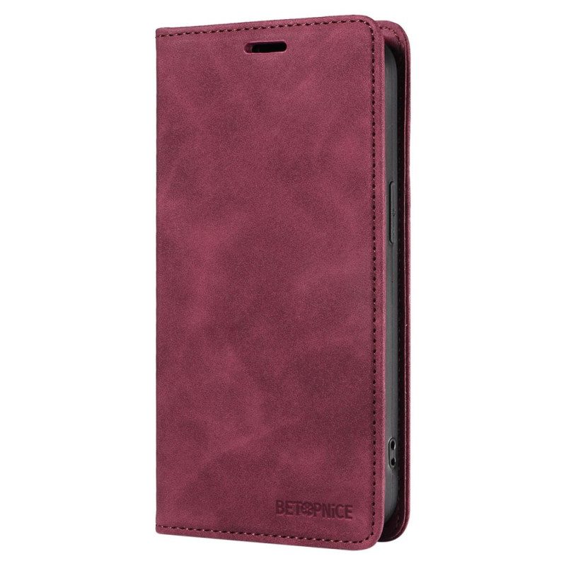 Nahkakotelo Oppo Reno 12 5g Puhelinkuoret Betopnice Suede Effect Rfid-esto