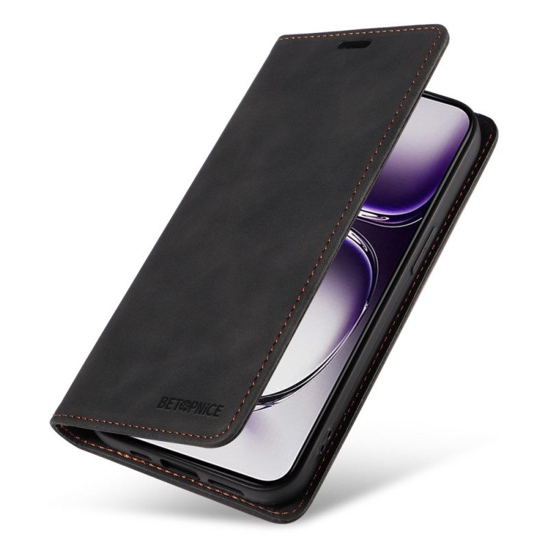 Nahkakotelo Oppo Reno 12 5g Puhelinkuoret Betopnice Suede Effect Rfid-esto