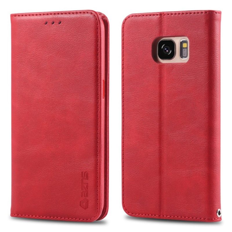 Flip Case Samsung Galaxy S7 Hemming Retro Leather Effect -korttikotelo