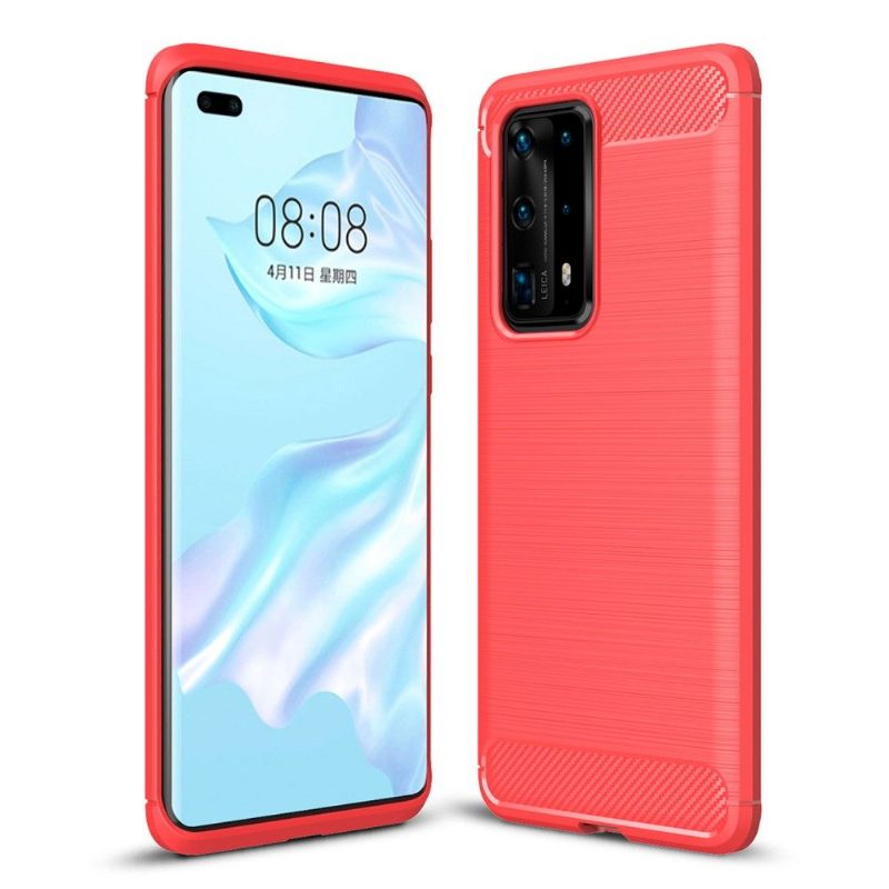 Kuori Huawei P40 Pro+ Suojakuori Plus Hiiliharjattu Efekti