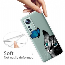 Case Xiaomi 12 Pro Murtumaton Puhelinkuoret Sininen Butterfly Cat