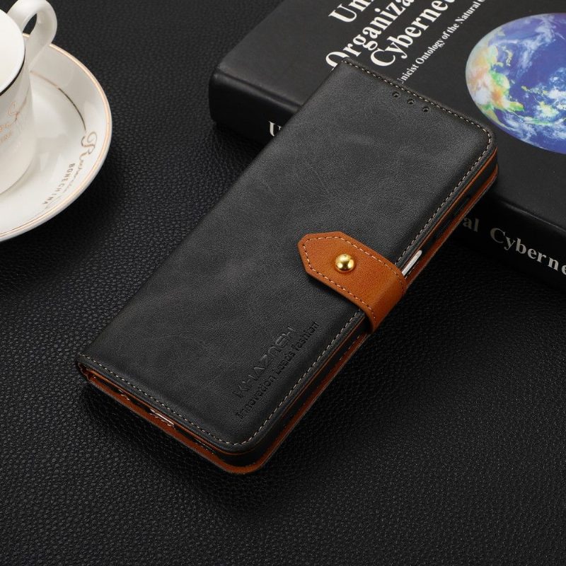 Flip Case Xiaomi 12 Pro Hemming Khazneh Bicolor Keinonahka