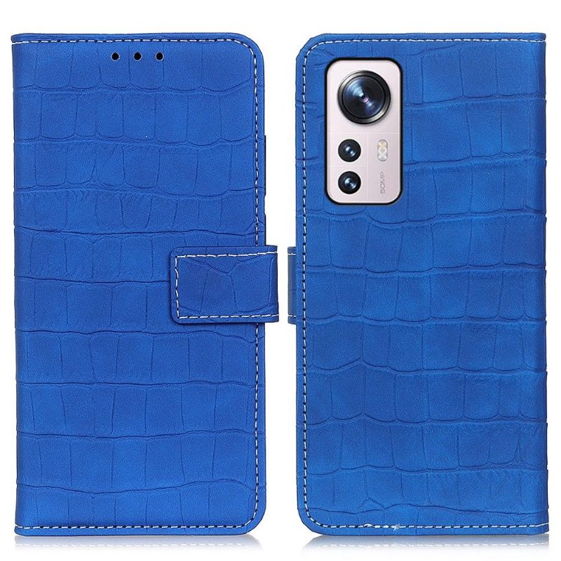 Kotelot Xiaomi 12 Pro Croco Look -ompelu