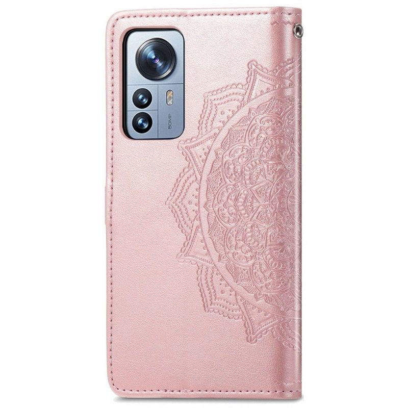 Kotelot Xiaomi 12 Pro Mandala Relief Faux Leather