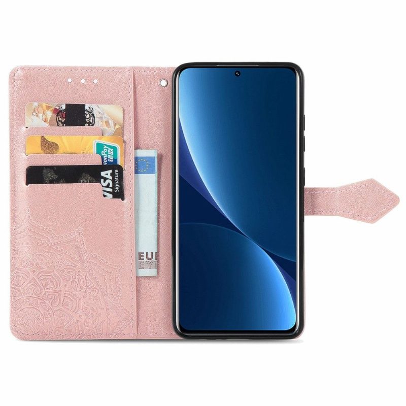 Kotelot Xiaomi 12 Pro Mandala Relief Faux Leather