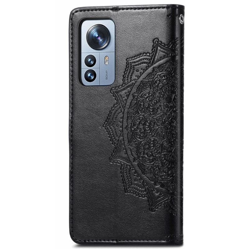 Kotelot Xiaomi 12 Pro Mandala Relief Faux Leather