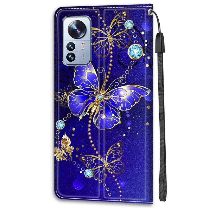 Kotelot Xiaomi 12 Pro Purple Butterfly