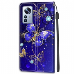 Kotelot Xiaomi 12 Pro Purple Butterfly