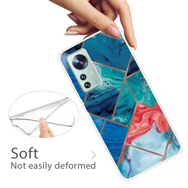 Kuori Xiaomi 12 Pro Marble Geometry 0022 -sarja