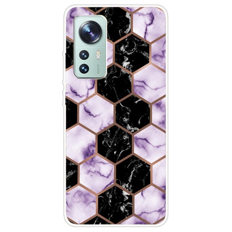 Kuori Xiaomi 12 Pro Suojakuori Marble Geometry 0016 -sarja