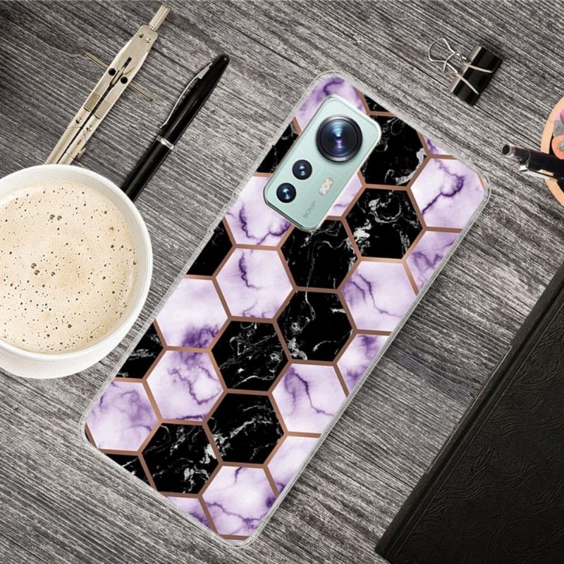 Kuori Xiaomi 12 Pro Suojakuori Marble Geometry 0016 -sarja