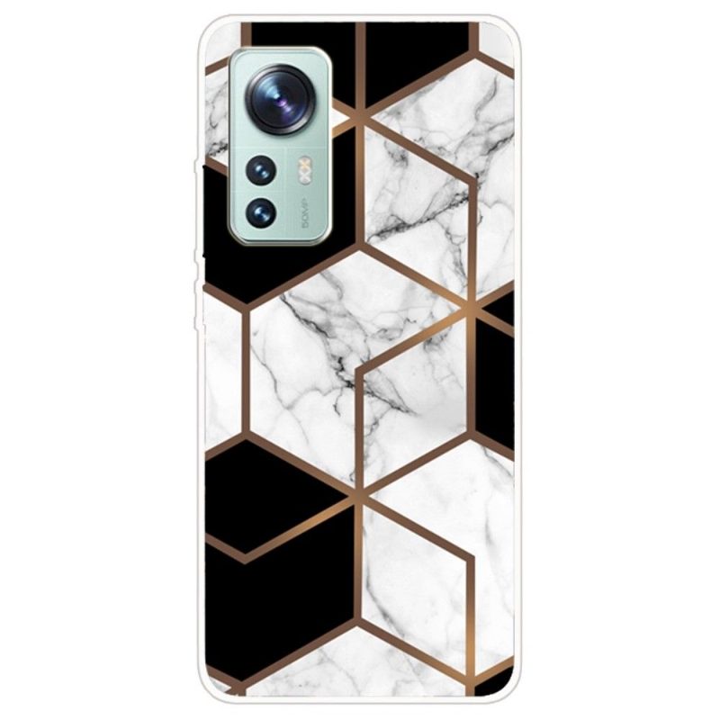 Kuori Xiaomi 12 Pro Suojakuori Marble Geometry 0016 -sarja